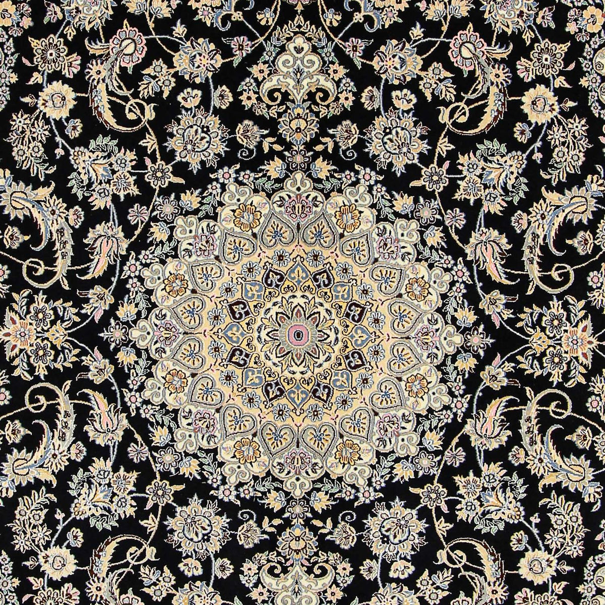 Tapis persan - Nain - Royal - 350 x 254 cm - bleu foncé