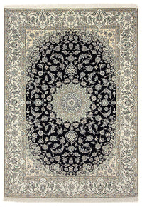 Tapis persan - Nain - Royal - 345 x 246 cm - bleu foncé