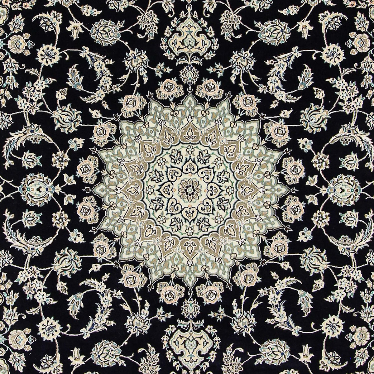 Tapis persan - Nain - Royal - 345 x 246 cm - bleu foncé