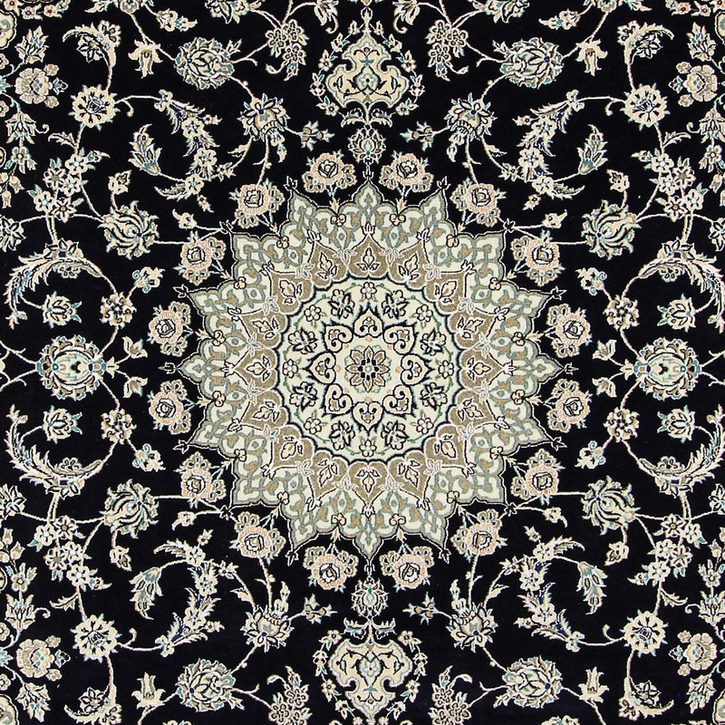 Tapis persan - Nain - Royal - 345 x 246 cm - bleu foncé