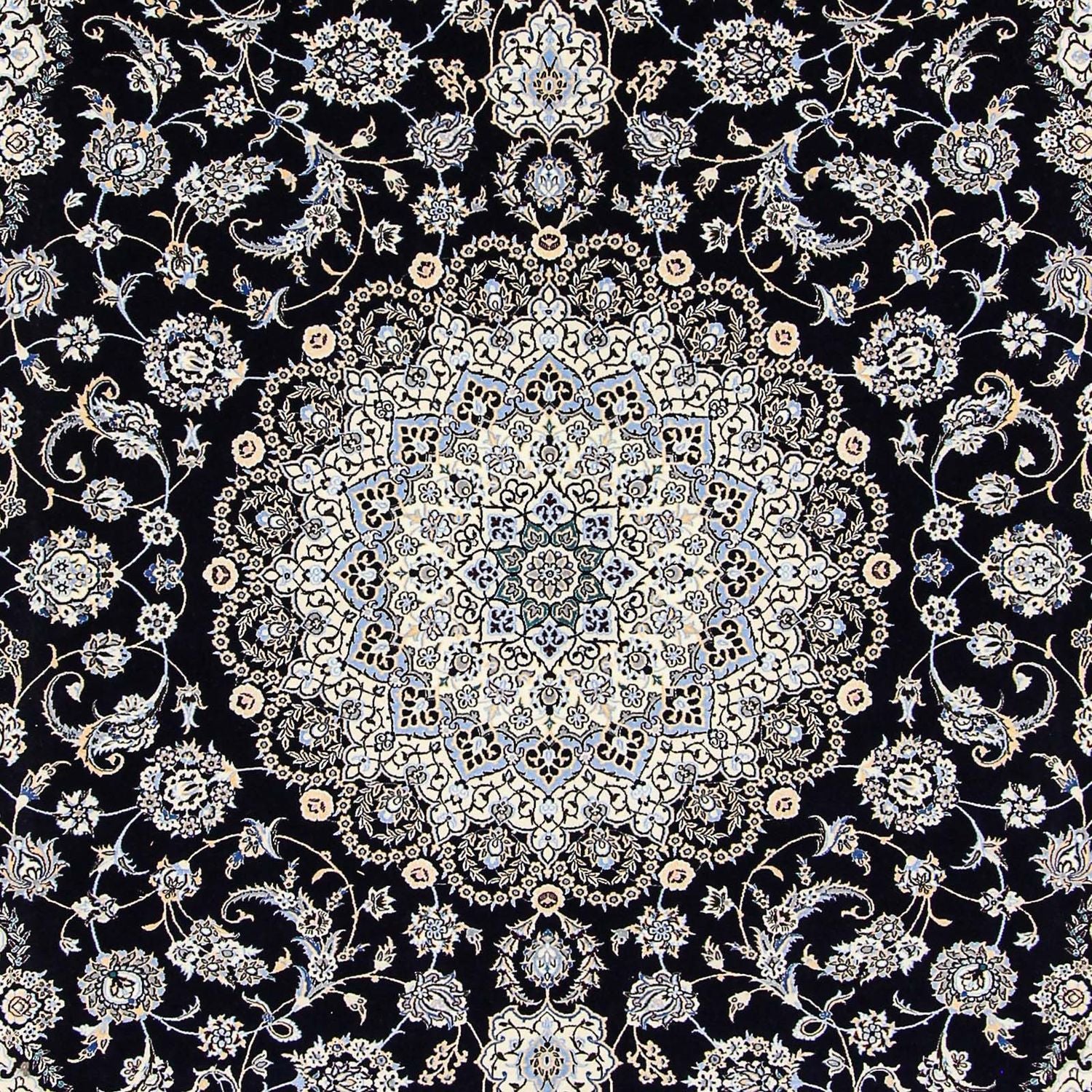 Tapis persan - Nain - Premium - 360 x 250 cm - bleu foncé