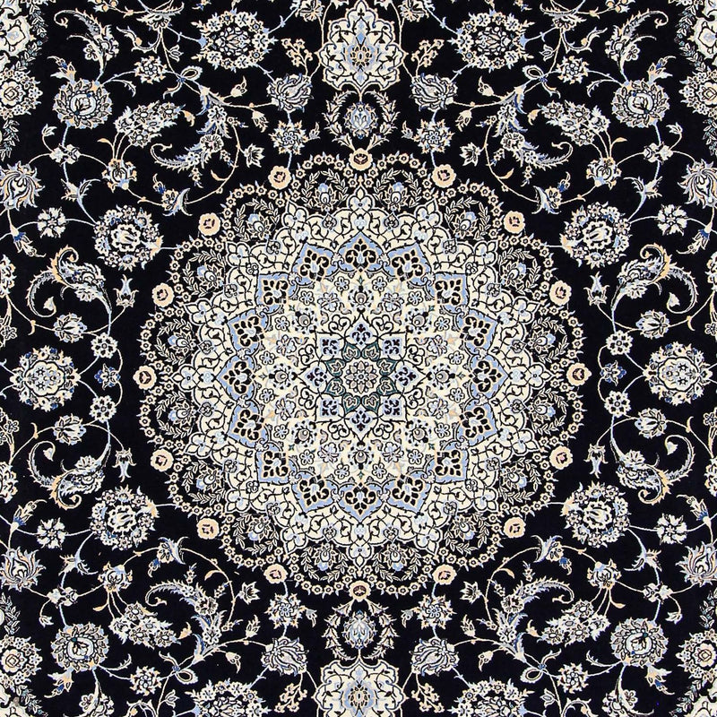Tapis persan - Nain - Premium - 360 x 250 cm - bleu foncé