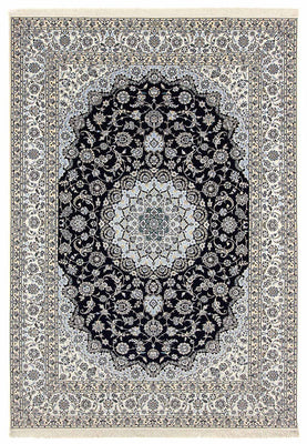 Tapis persan - Nain - Premium - 358 x 254 cm - bleu foncé