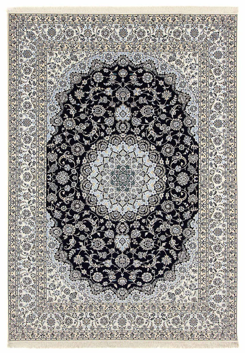Tapis persan - Nain - Premium - 358 x 254 cm - bleu foncé