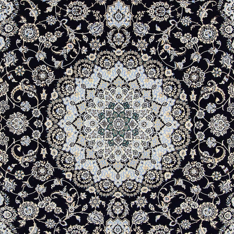 Tapis persan - Nain - Premium - 358 x 254 cm - bleu foncé