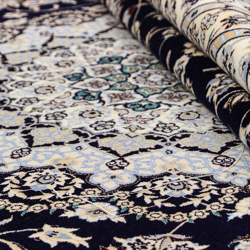 Tapis persan - Nain - Premium - 358 x 254 cm - bleu foncé