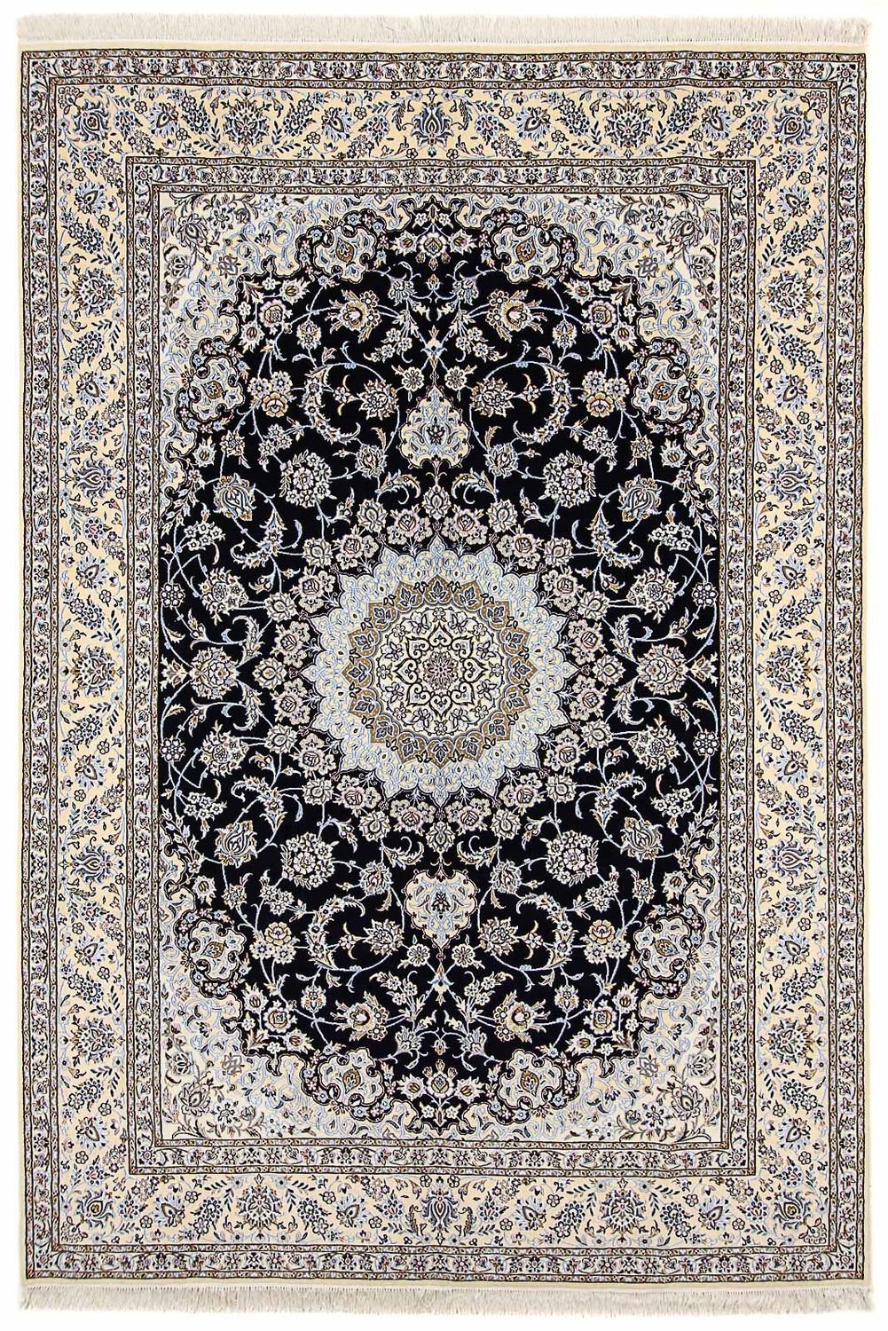 Tapis persan - Nain - Royal - 356 x 248 cm - bleu foncé