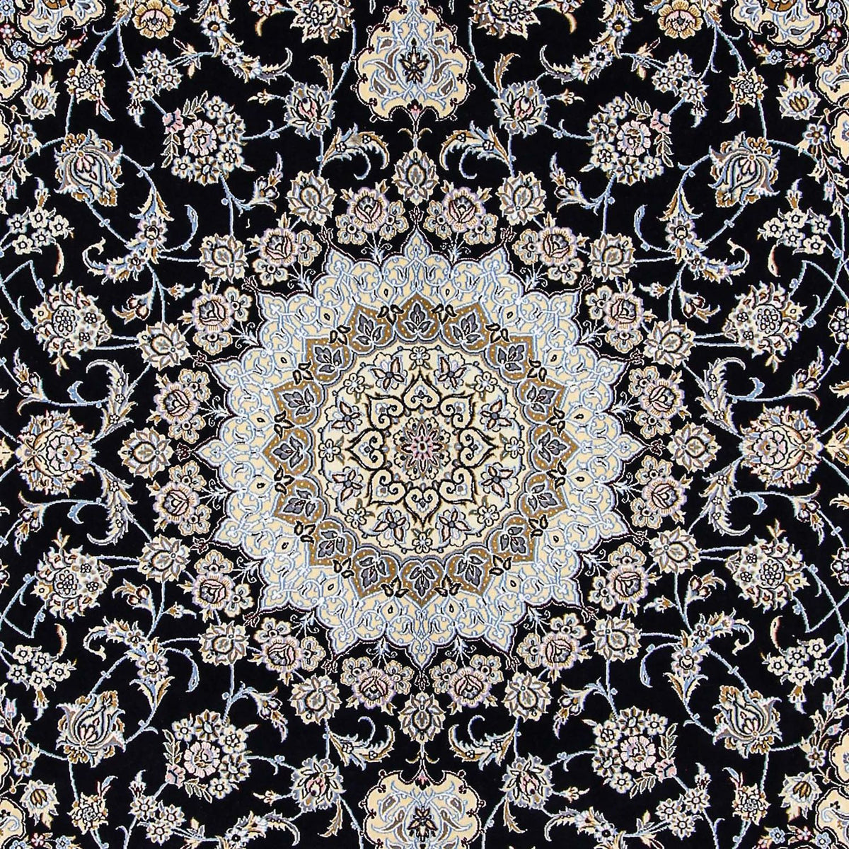 Tapis persan - Nain - Royal - 356 x 248 cm - bleu foncé