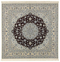 Tapis persan - Nain - Premium carré  - 260 x 252 cm - bleu foncé