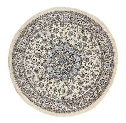 Tapis persan - Nain - Premium ronde  - 200 x 200 cm - beige