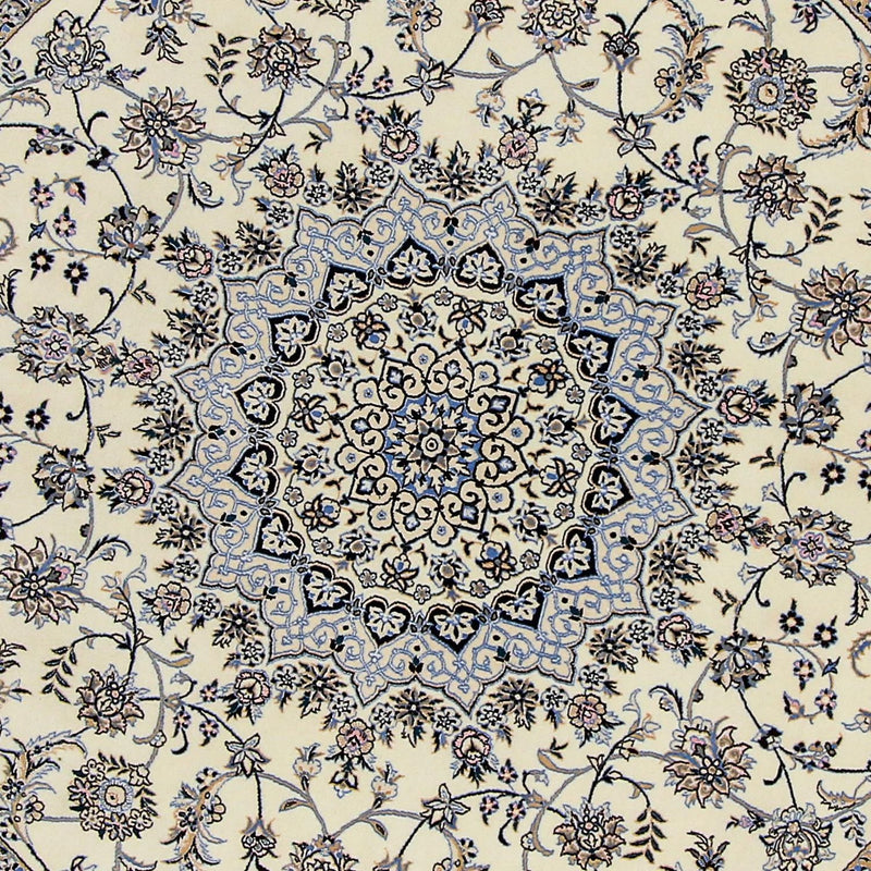 Tapis persan - Nain - Premium ronde  - 200 x 200 cm - beige