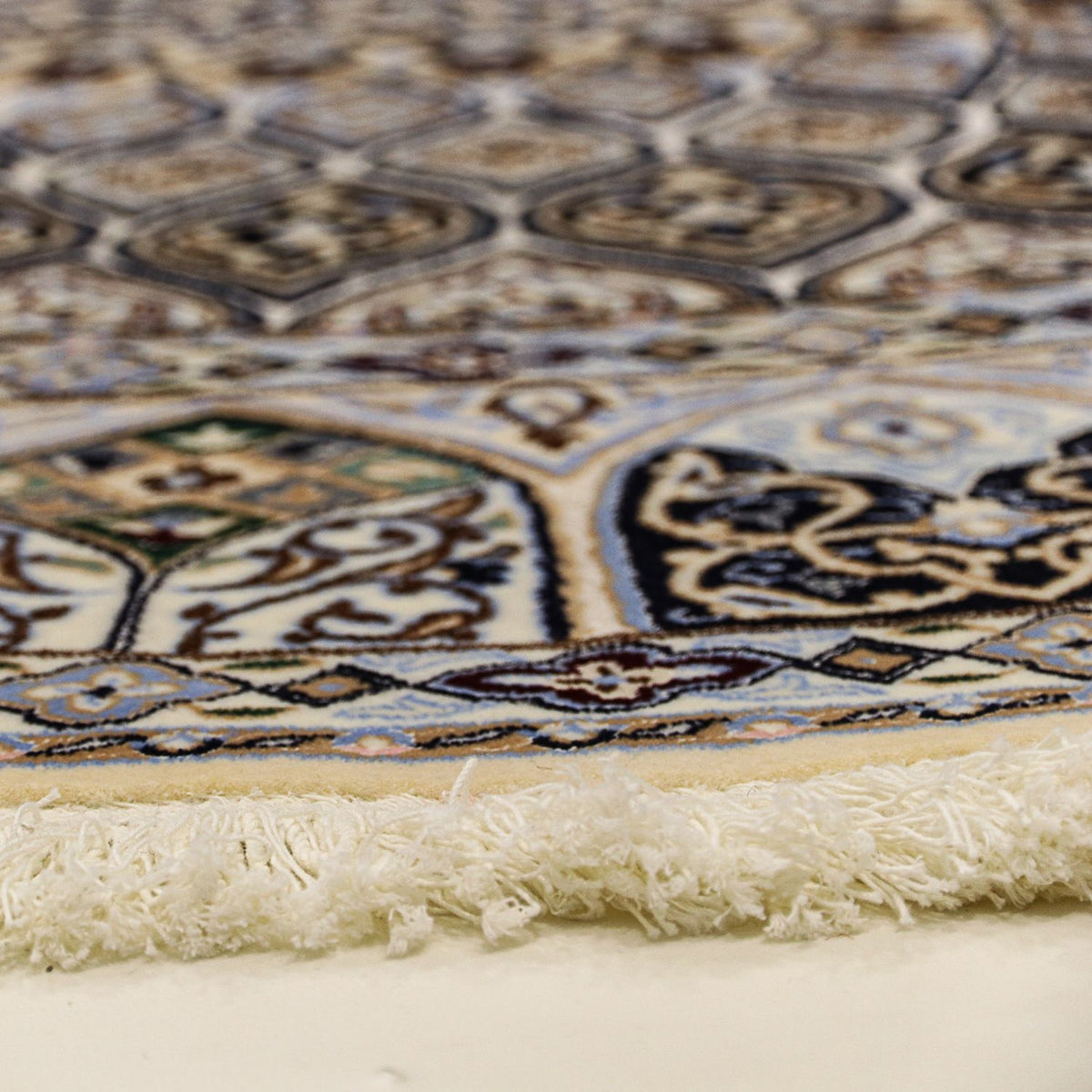 Tapis persan - Nain - Premium ronde  - 200 x 200 cm - beige