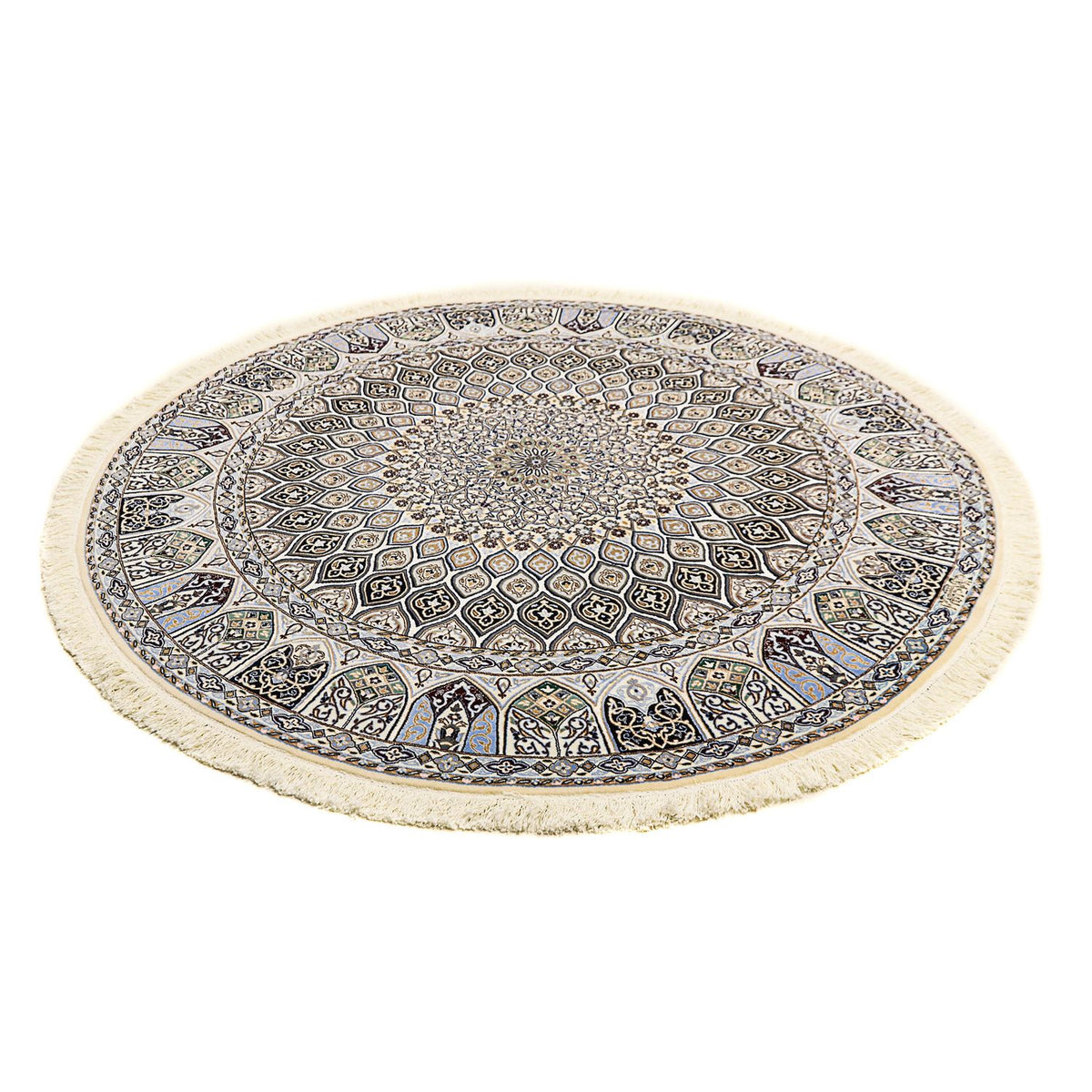 Tapis persan - Nain - Premium ronde  - 200 x 200 cm - beige