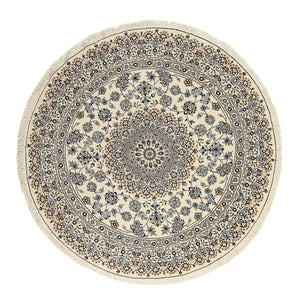 Tapis persan - Nain - Royal ronde  - 200 x 200 cm - beige