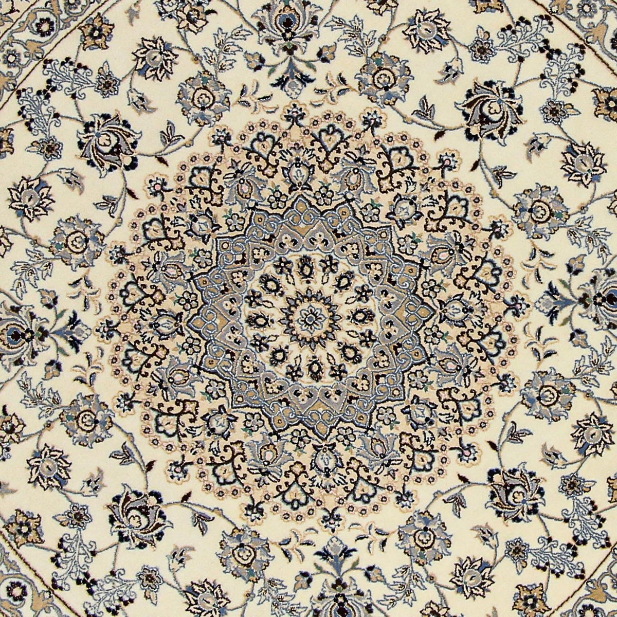 Tapis persan - Nain - Royal ronde  - 200 x 200 cm - beige
