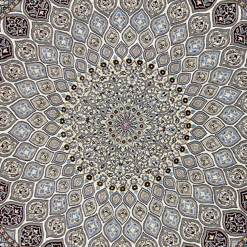 Tapis persan - Nain - Premium ronde  - 250 x 250 cm - beige