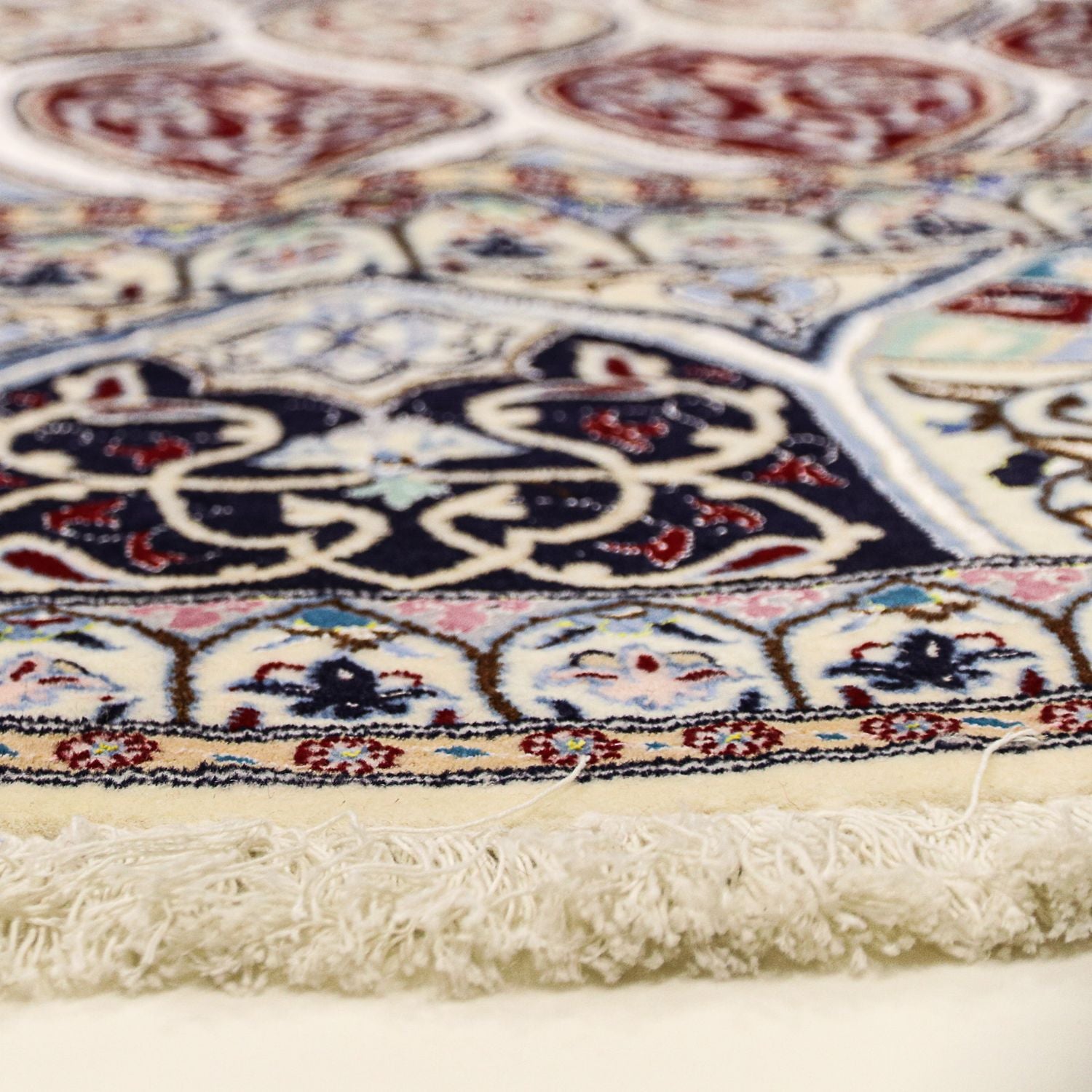Tapis persan - Nain - Premium ronde  - 250 x 250 cm - beige