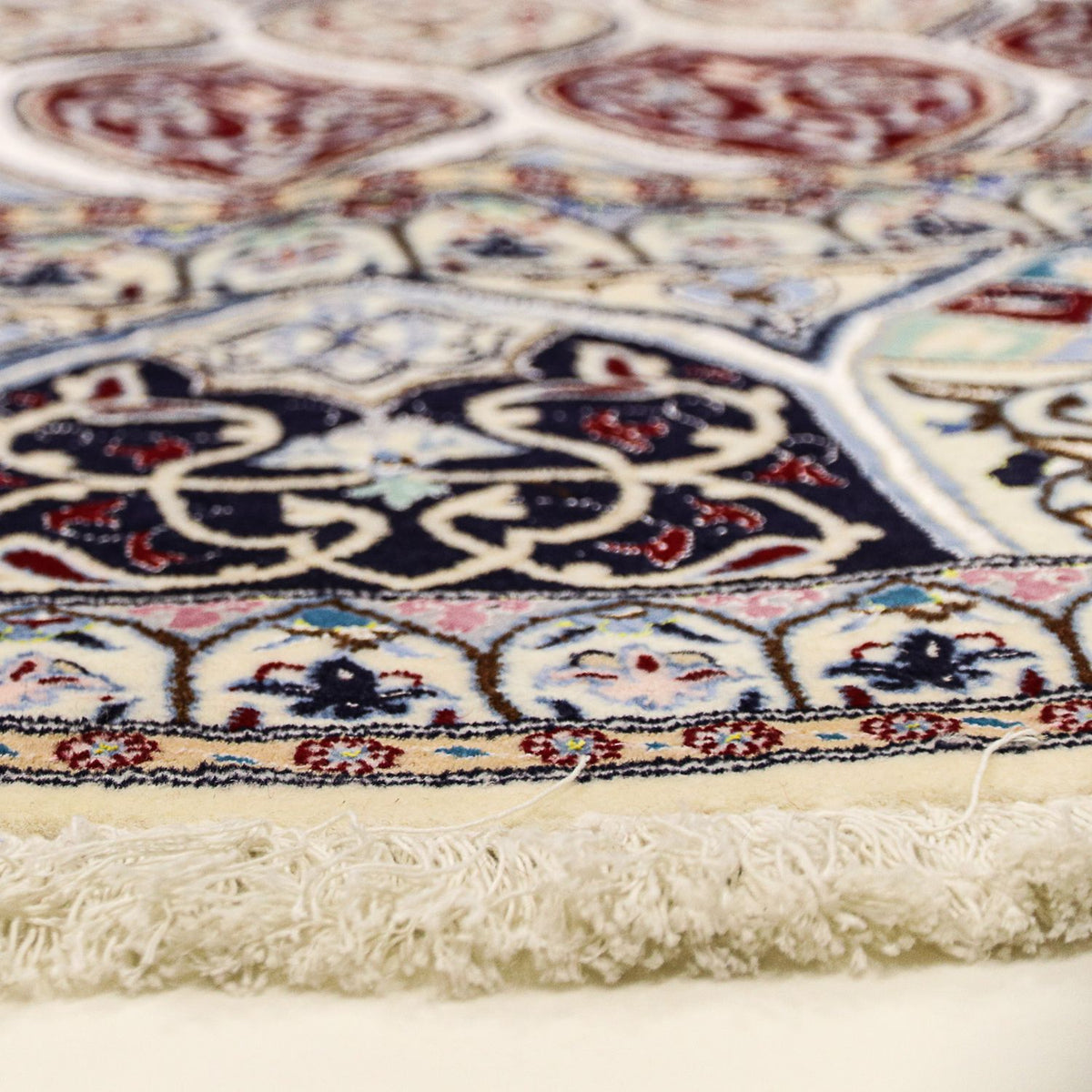 Tapis persan - Nain - Premium ronde  - 250 x 250 cm - beige