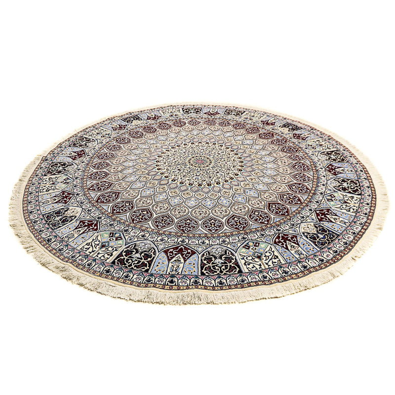 Tapis persan - Nain - Premium ronde  - 250 x 250 cm - beige