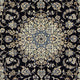 Tapis persan - Nain - Premium - 155 x 108 cm - bleu foncé