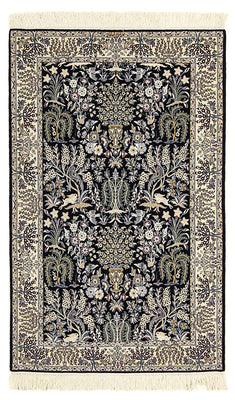 Tapis persan - Nain - Premium - 157 x 100 cm - bleu foncé