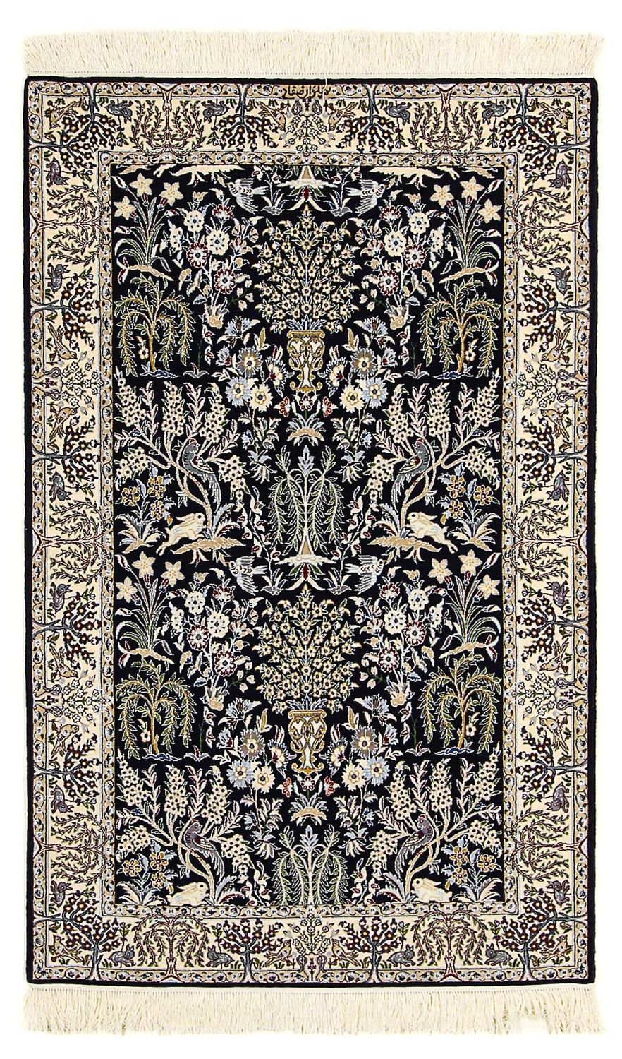 Tapis persan - Nain - Premium - 157 x 100 cm - bleu foncé