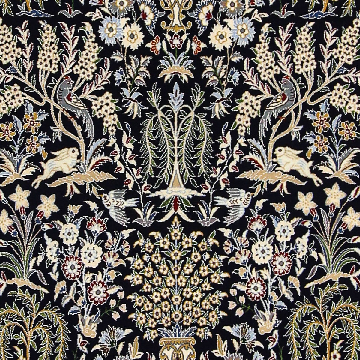 Tapis persan - Nain - Premium - 157 x 100 cm - bleu foncé