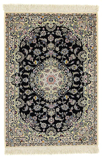 Tapis persan - Nain - Premium - 117 x 80 cm - bleu foncé