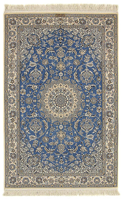 Tapis persan - Nain - Premium - 167 x 107 cm - bleu