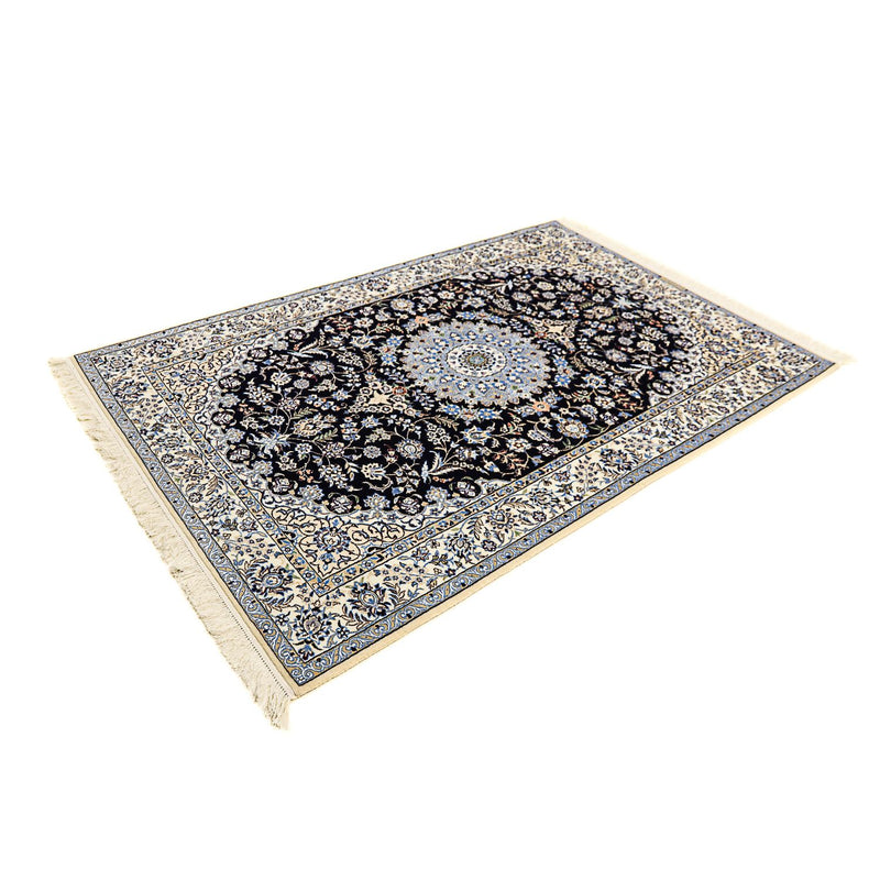 Tapis persan - Nain - Premium - 200 x 130 cm - bleu foncé