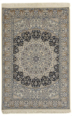 Tapis persan - Nain - Premium - 190 x 128 cm - beige