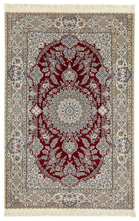 Tapis persan - Nain - Premium - 197 x 128 cm - rouge foncé