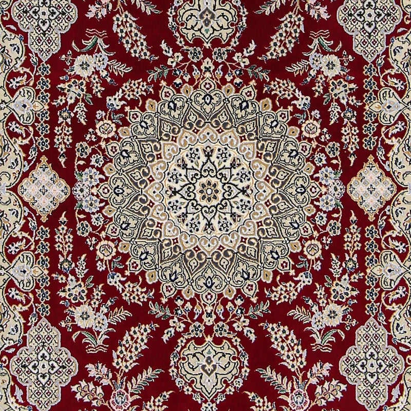 Tapis persan - Nain - Premium - 197 x 128 cm - rouge foncé