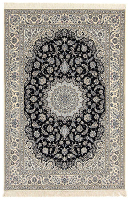 Tapis persan - Nain - Premium - 246 x 167 cm - bleu foncé