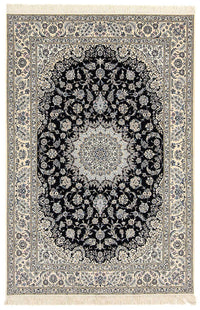Tapis persan - Nain - Premium - 246 x 167 cm - bleu foncé