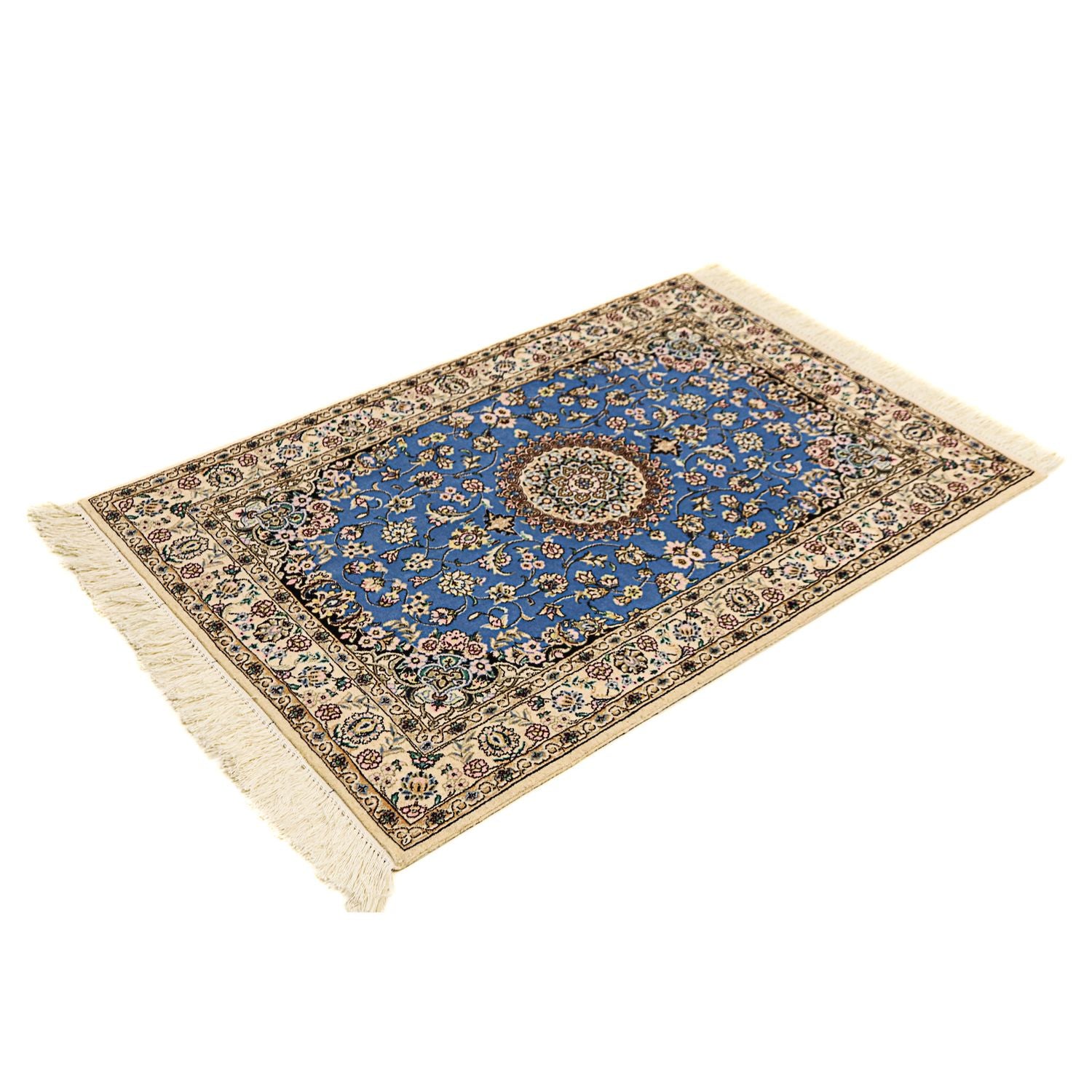 Tapis persan - Nain - Premium - 120 x 80 cm - bleu