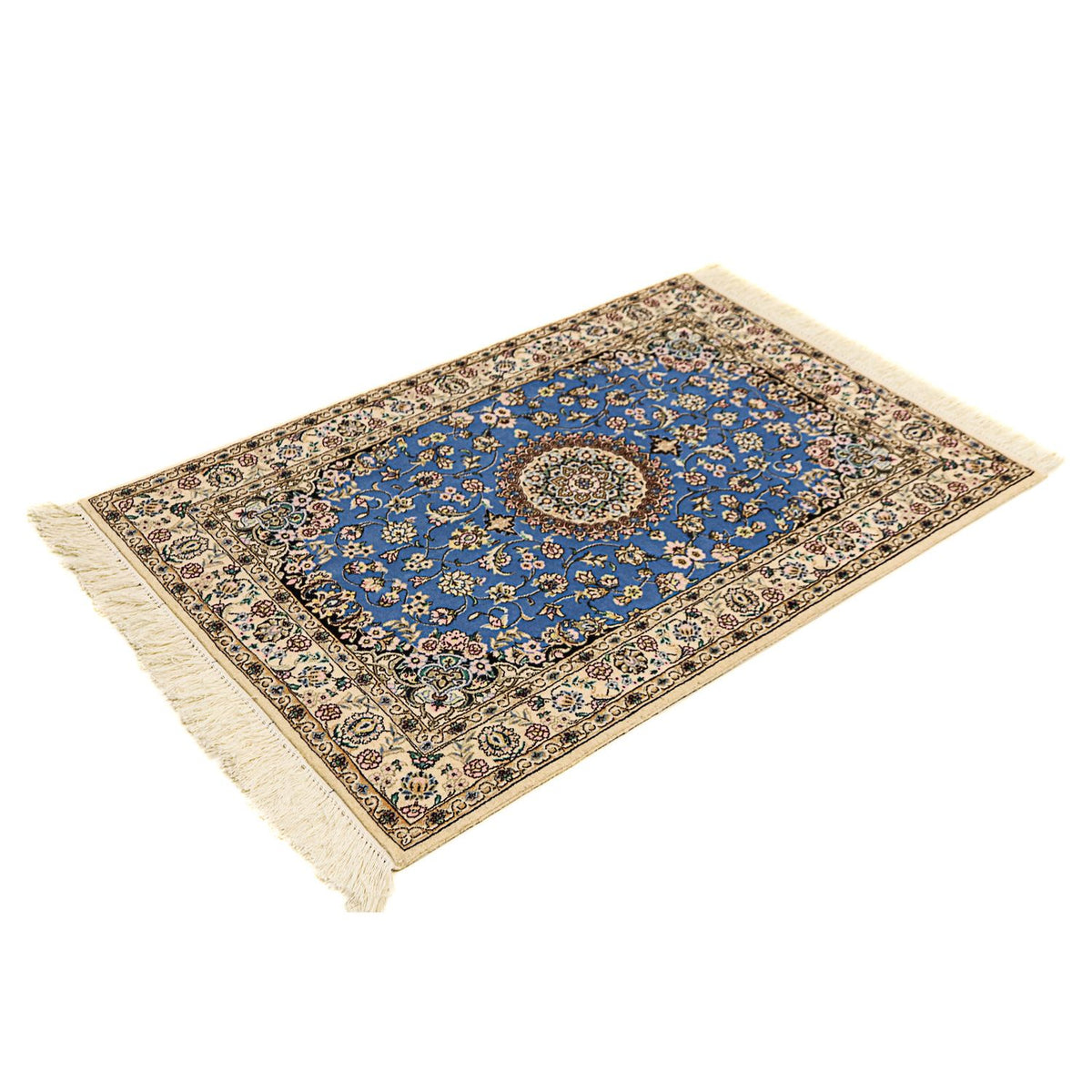 Tapis persan - Nain - Premium - 120 x 80 cm - bleu