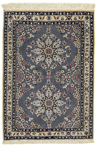 Tapis persan - Nain - Premium - 107 x 76 cm - gris
