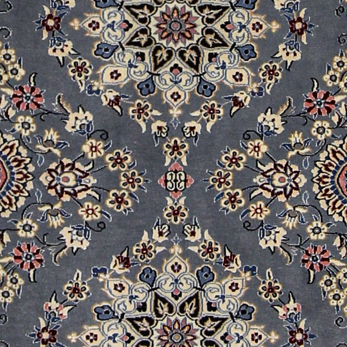 Tapis persan - Nain - Premium - 107 x 76 cm - gris