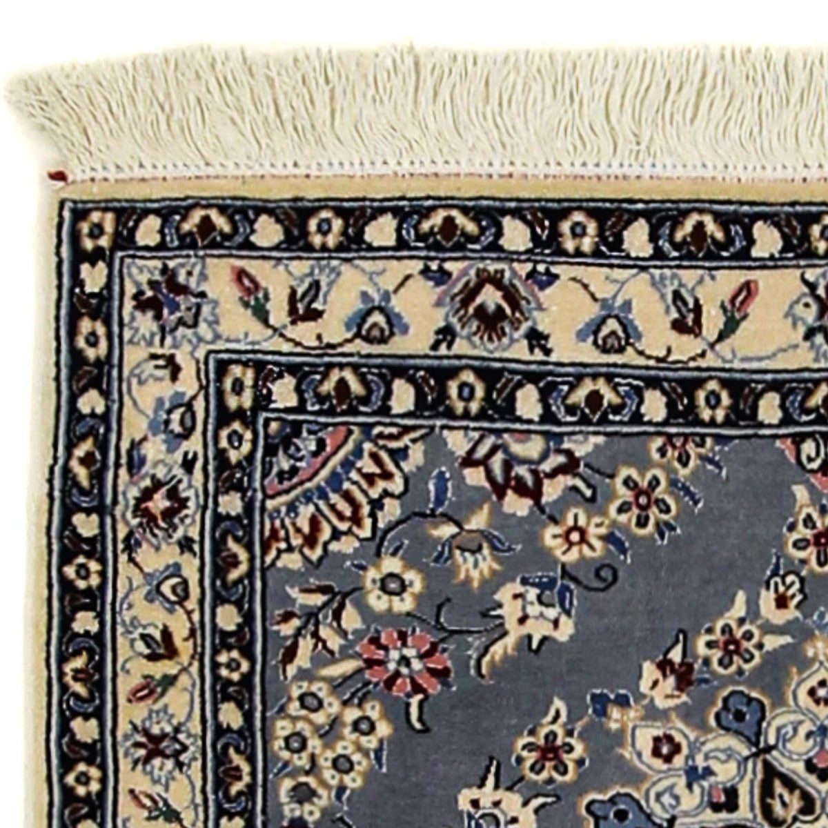 Tapis persan - Nain - Premium - 107 x 76 cm - gris