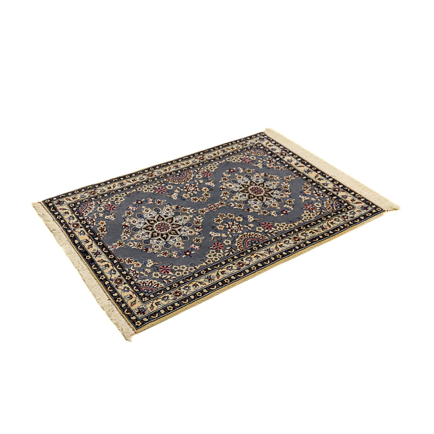 Tapis persan - Nain - Premium - 107 x 76 cm - gris