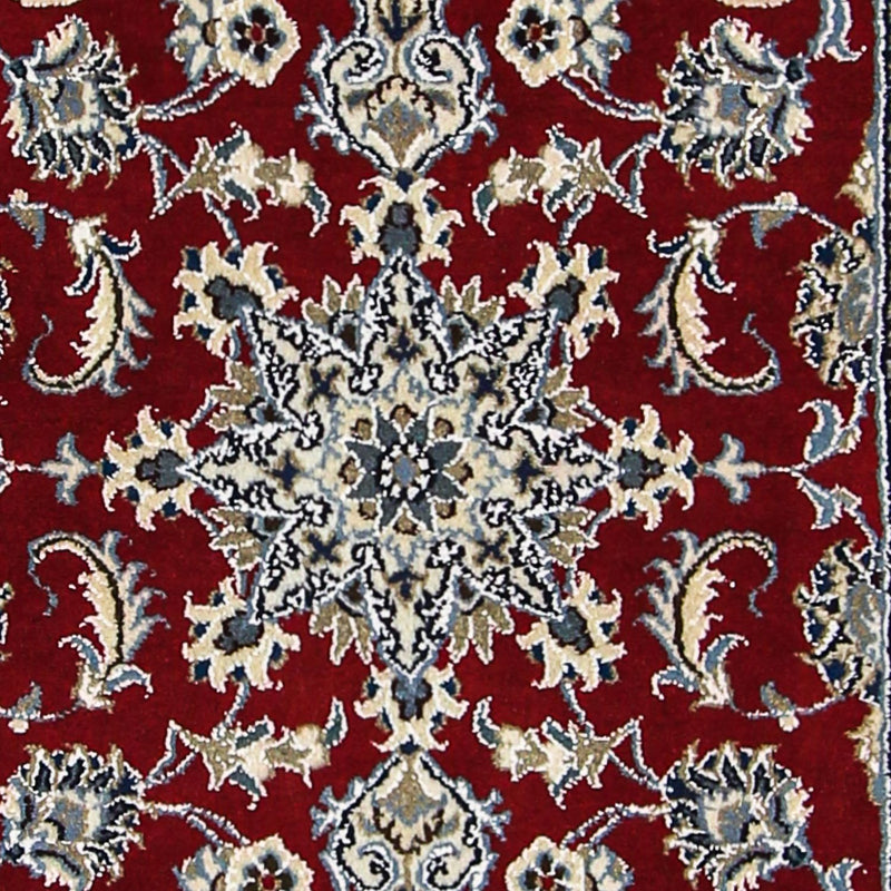 Tapis de couloir Tapis persan - Nain - 290 x 82 cm - rouge foncé