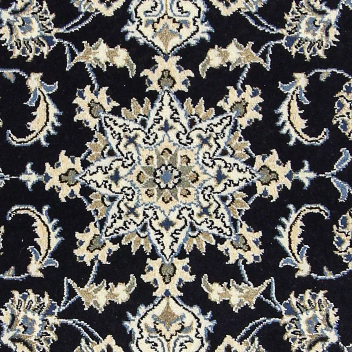 Tapis de couloir Tapis persan - Nain - 290 x 78 cm - bleu foncé