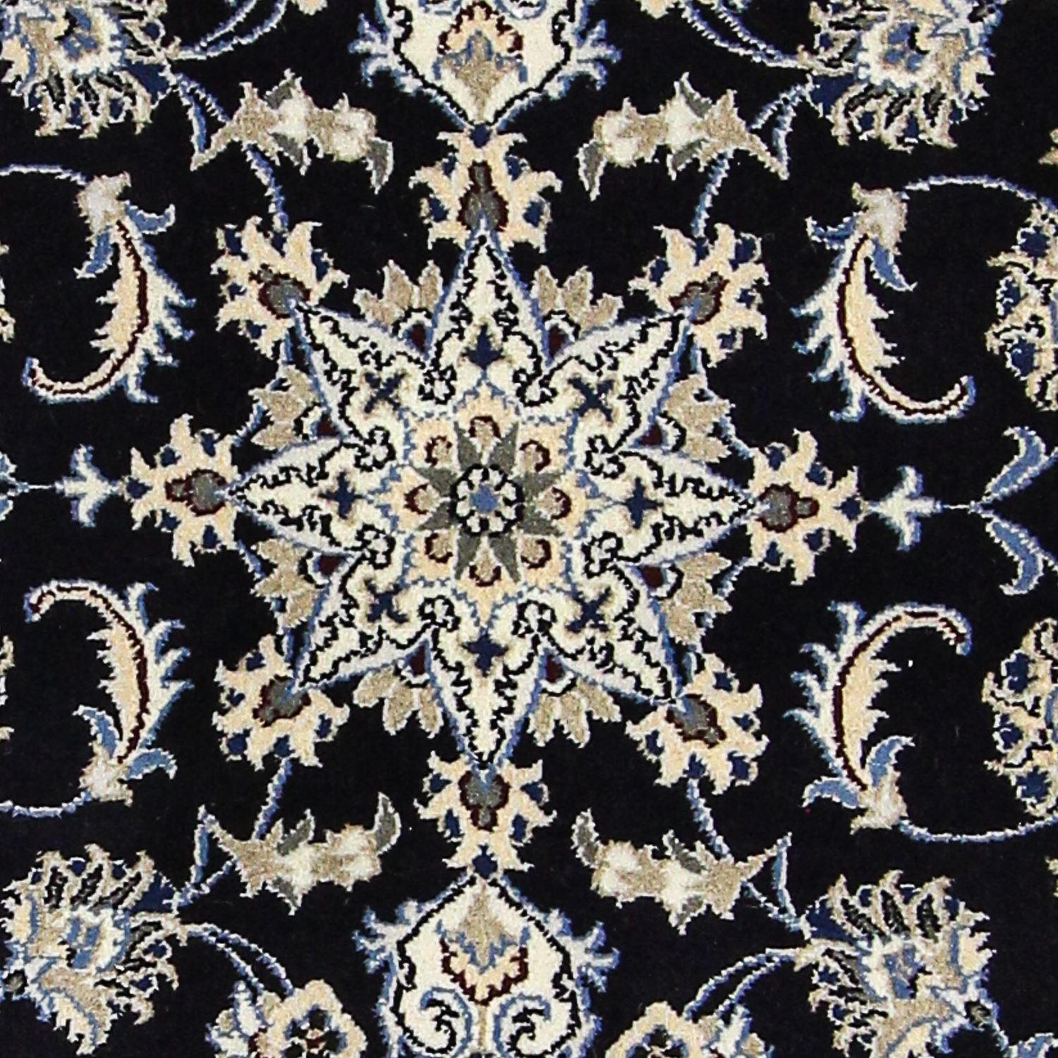 Tapis de couloir Tapis persan - Nain - 290 x 80 cm - bleu foncé