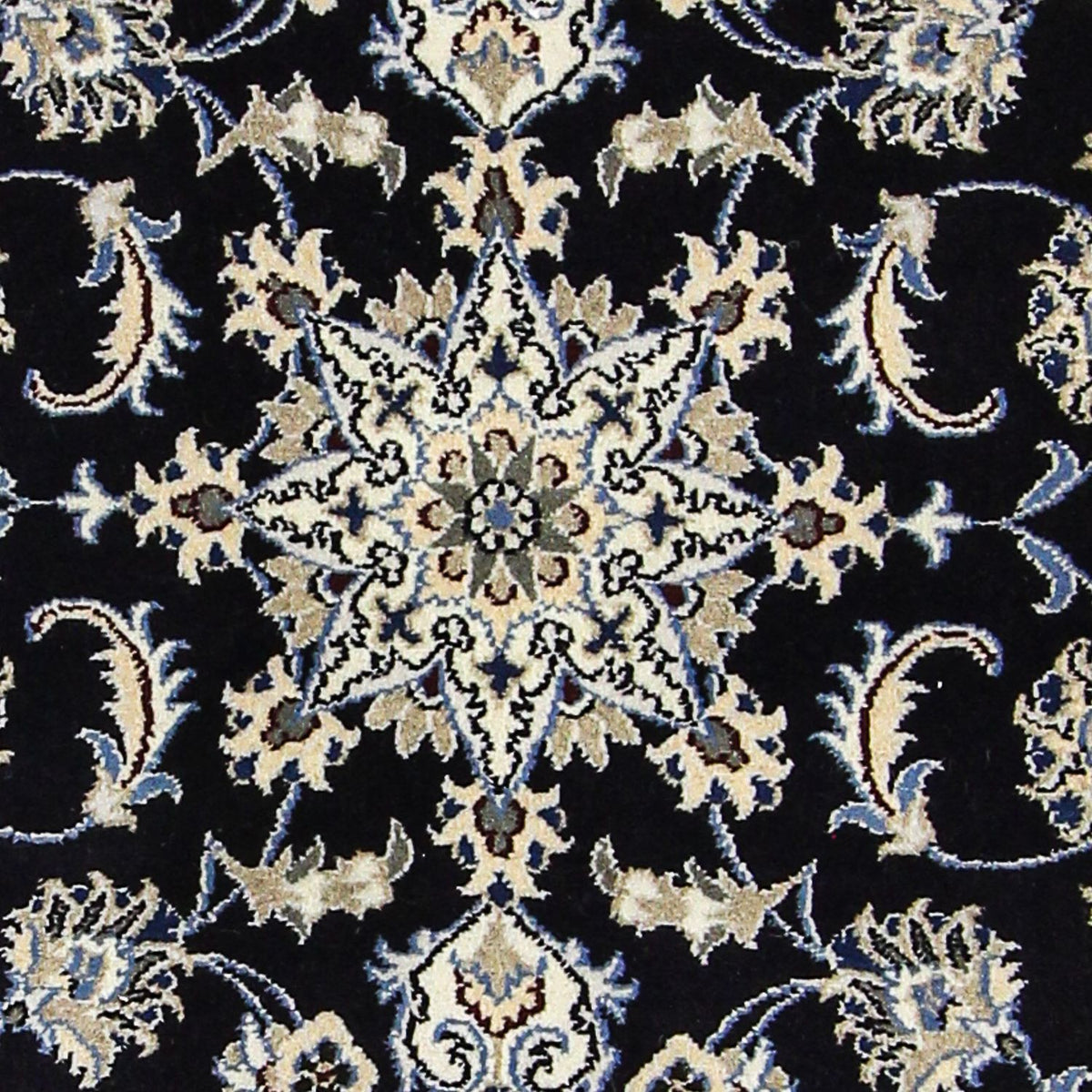 Tapis de couloir Tapis persan - Nain - 290 x 80 cm - bleu foncé