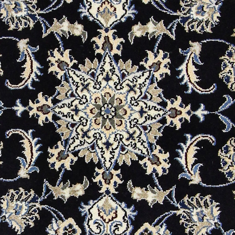 Tapis de couloir Tapis persan - Nain - 290 x 80 cm - bleu foncé