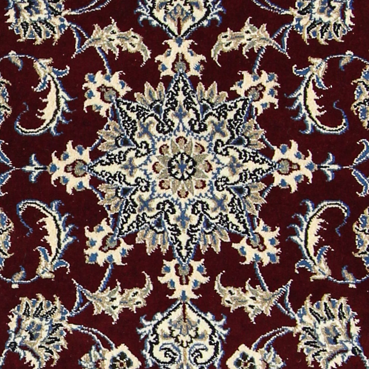 Tapis de couloir Tapis persan - Nain - 286 x 78 cm - rouge foncé