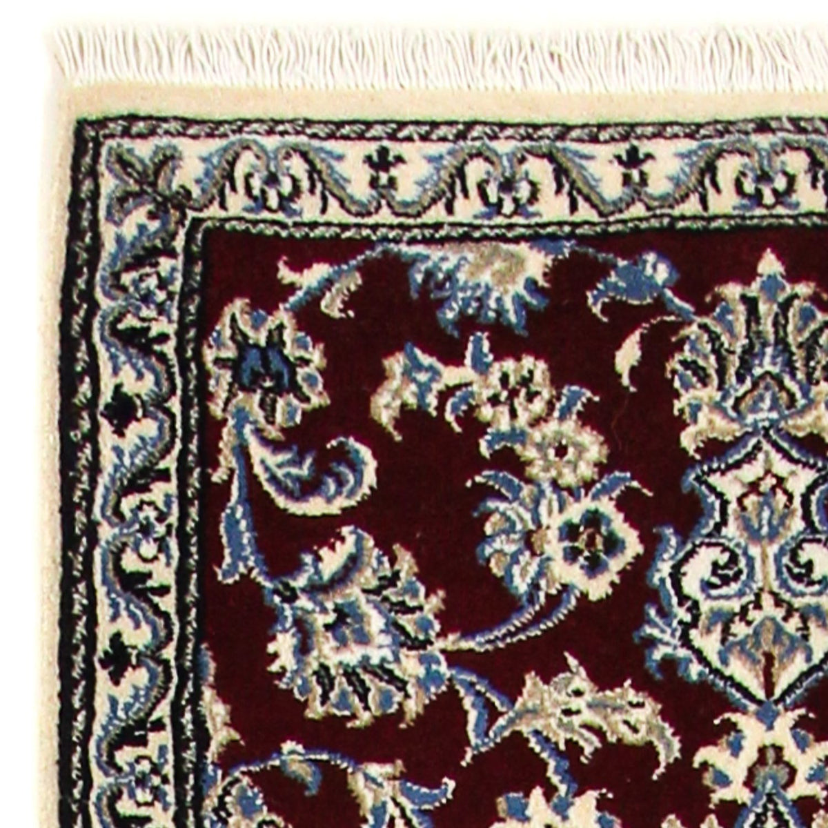 Tapis de couloir Tapis persan - Nain - 286 x 78 cm - rouge foncé