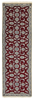Tapis de couloir Tapis persan - Nain - 265 x 80 cm - rouge foncé