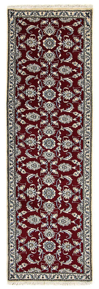 Tapis de couloir Tapis persan - Nain - 265 x 80 cm - rouge foncé
